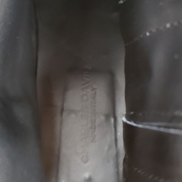 Charles David Black Leather Combat Moto Buckle Boot Biker Italy Womens SZ 6.5 - Picture 6 of 9